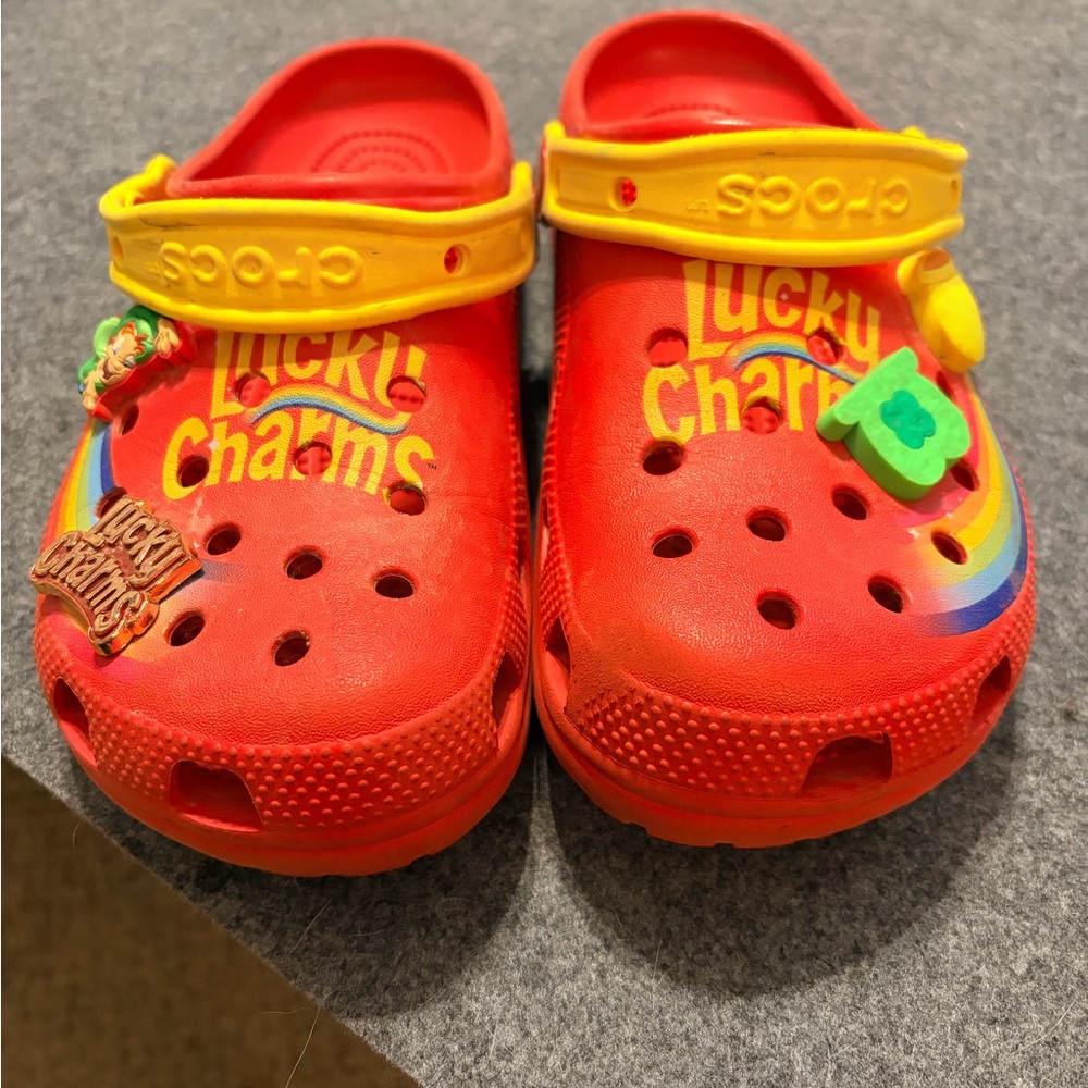 CROCS Kids Red and Yellow Lucky Charms Clogs